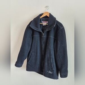 100% Wool Vintage Y2K Silver Brand Coat Mens Medium